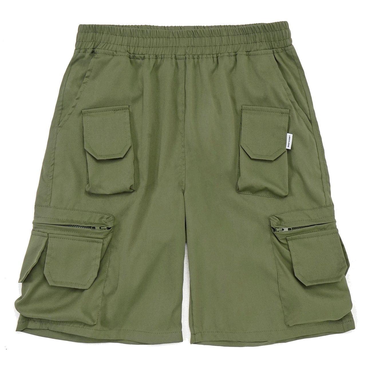 Multi Pockets Zipper Cargo Shorts