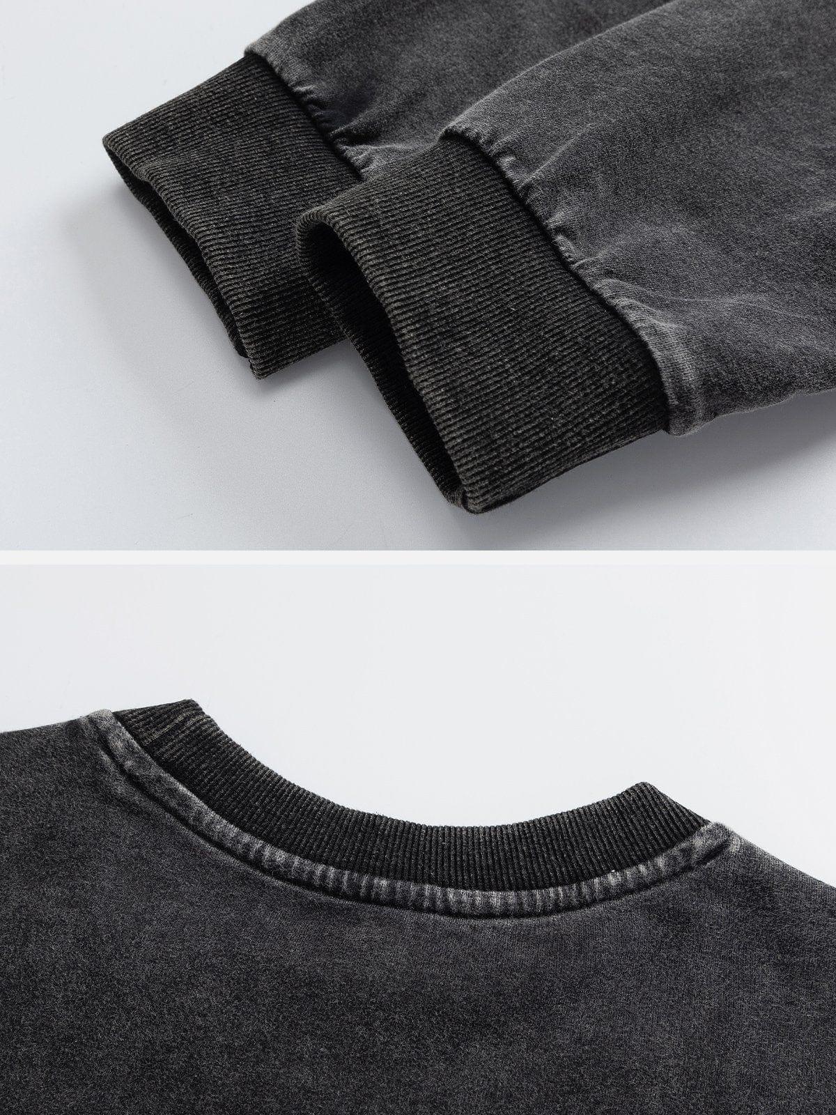 Vintage Grim Reaper Print Sweatshirt