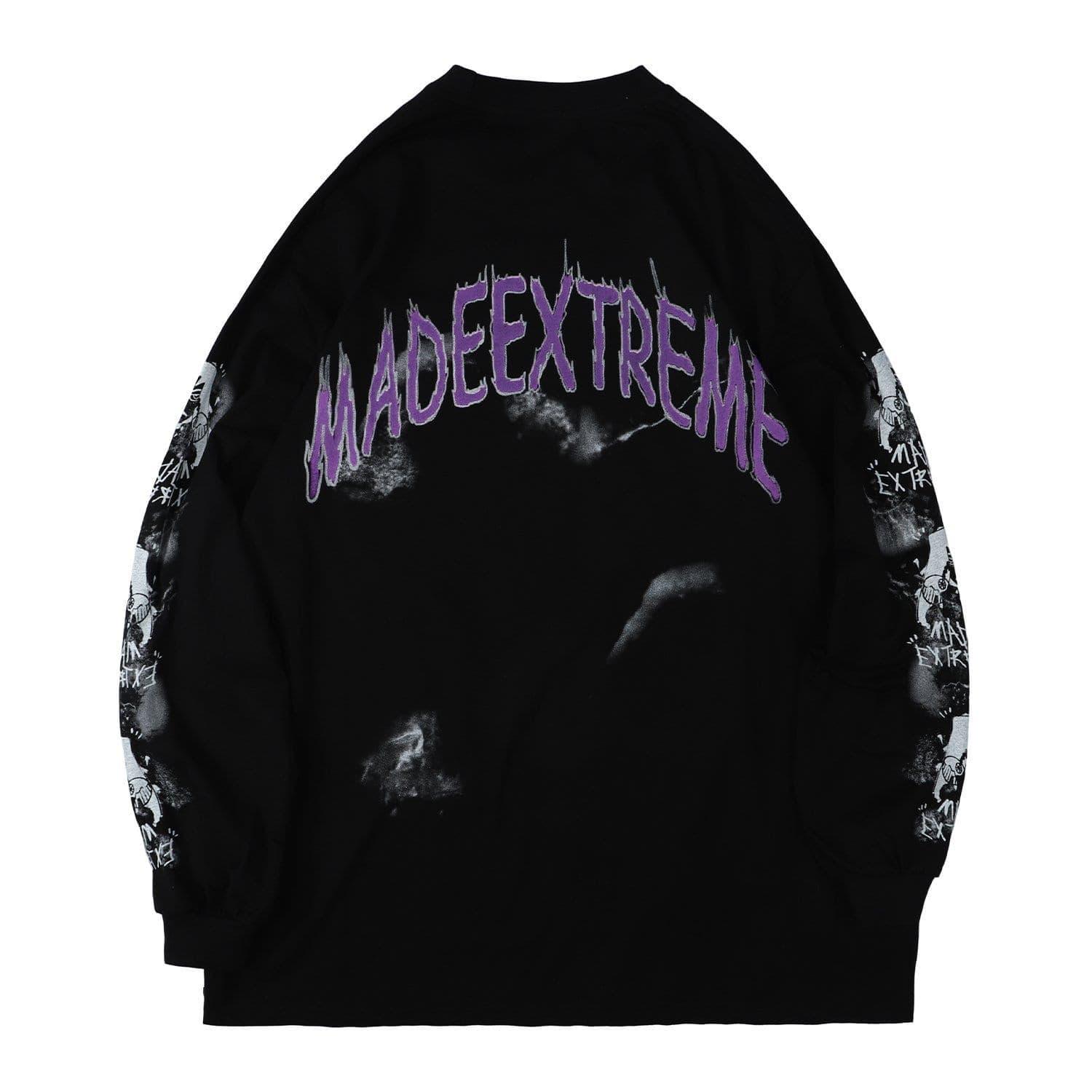 Spray Paint Vicious Girl Print Sweatshirt