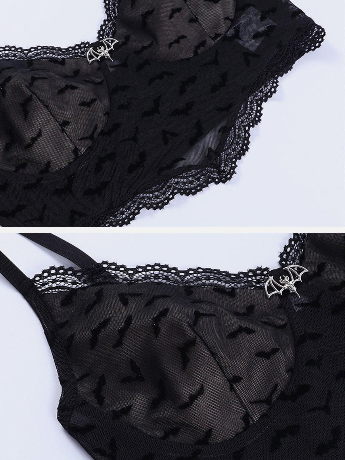 Lace Bat Pattern Vest