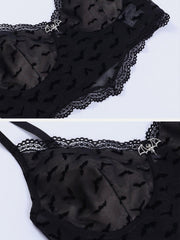 Lace Bat Pattern Vest