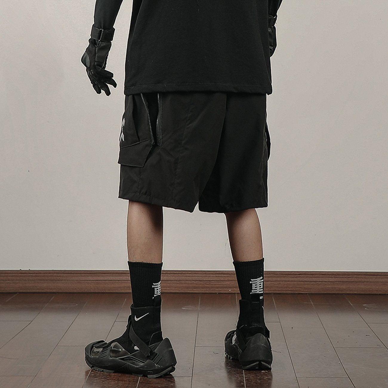 Function Long Zip Up Cargo Shorts