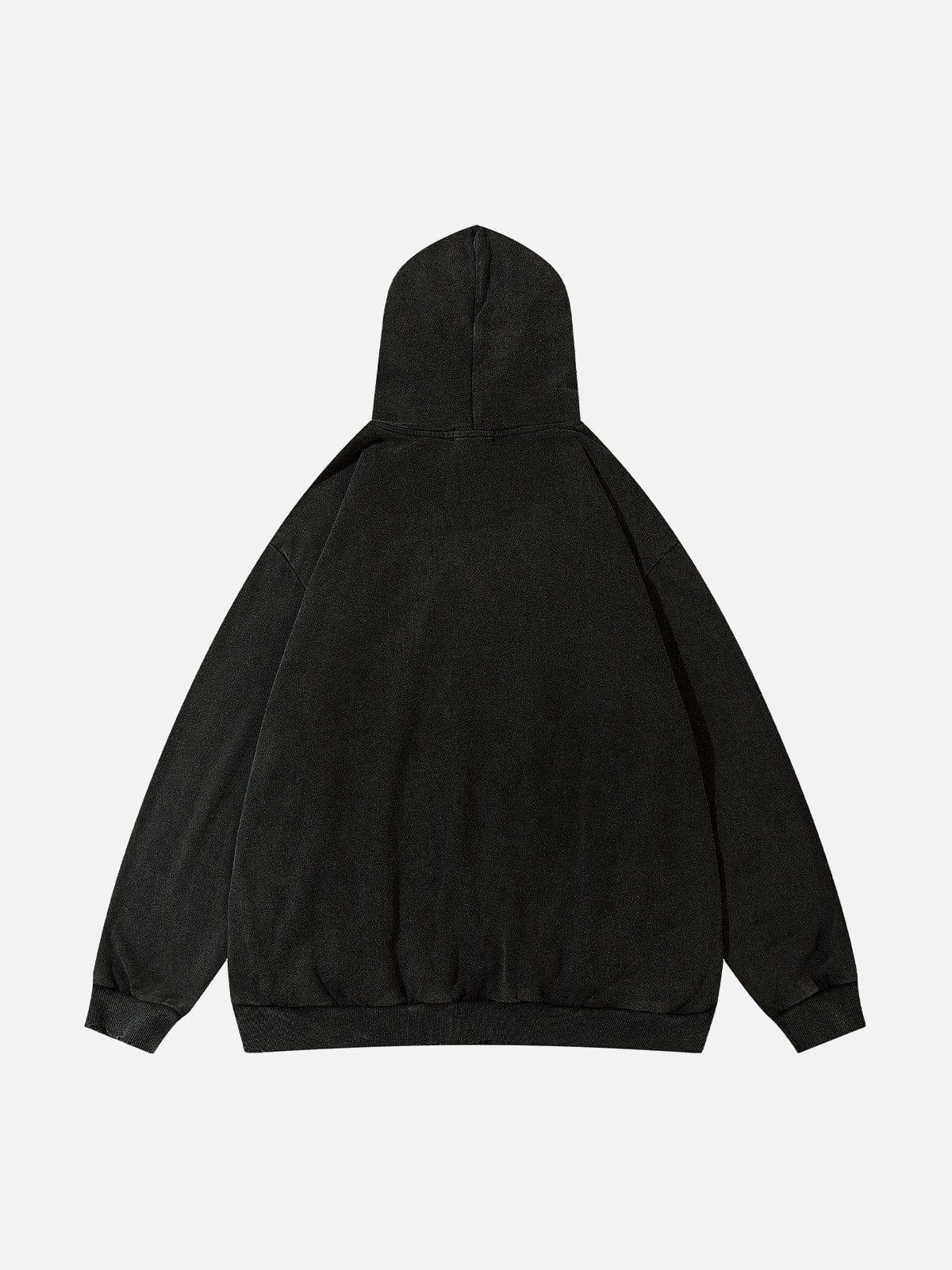 Patchwork Tooth Washed Hoodie
