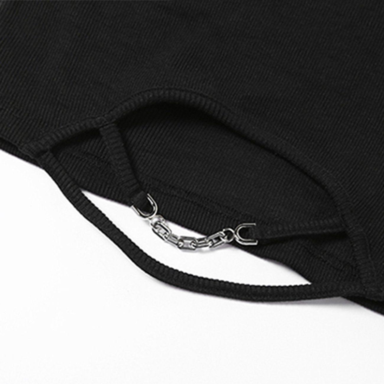 Dark Hollow Chain Short Sleeve T Shirt