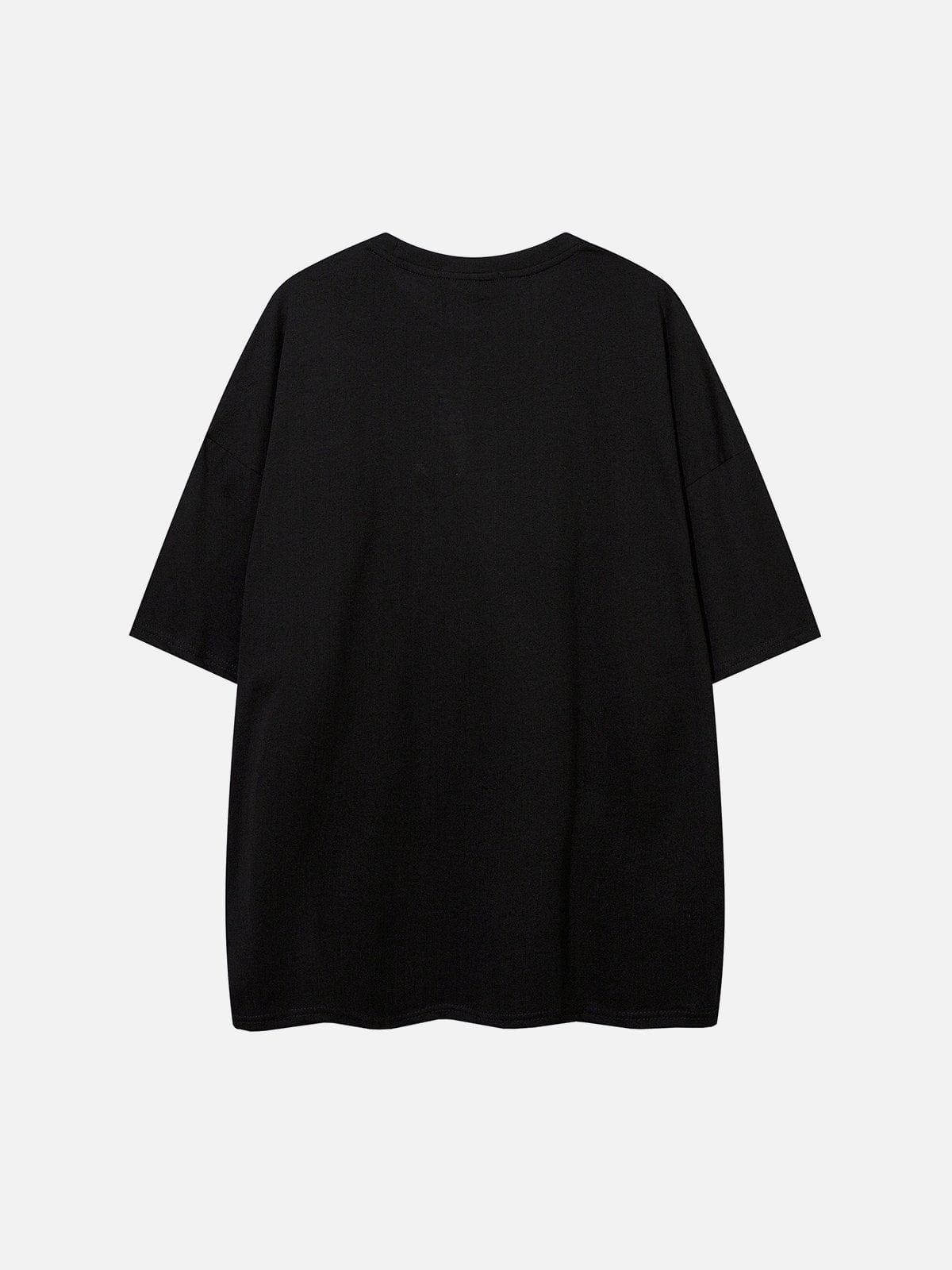 Fake Two Vest Patchwork Tee