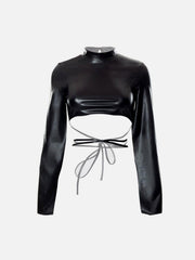 Sexy Slim Straps Long Sleeve T Shirt