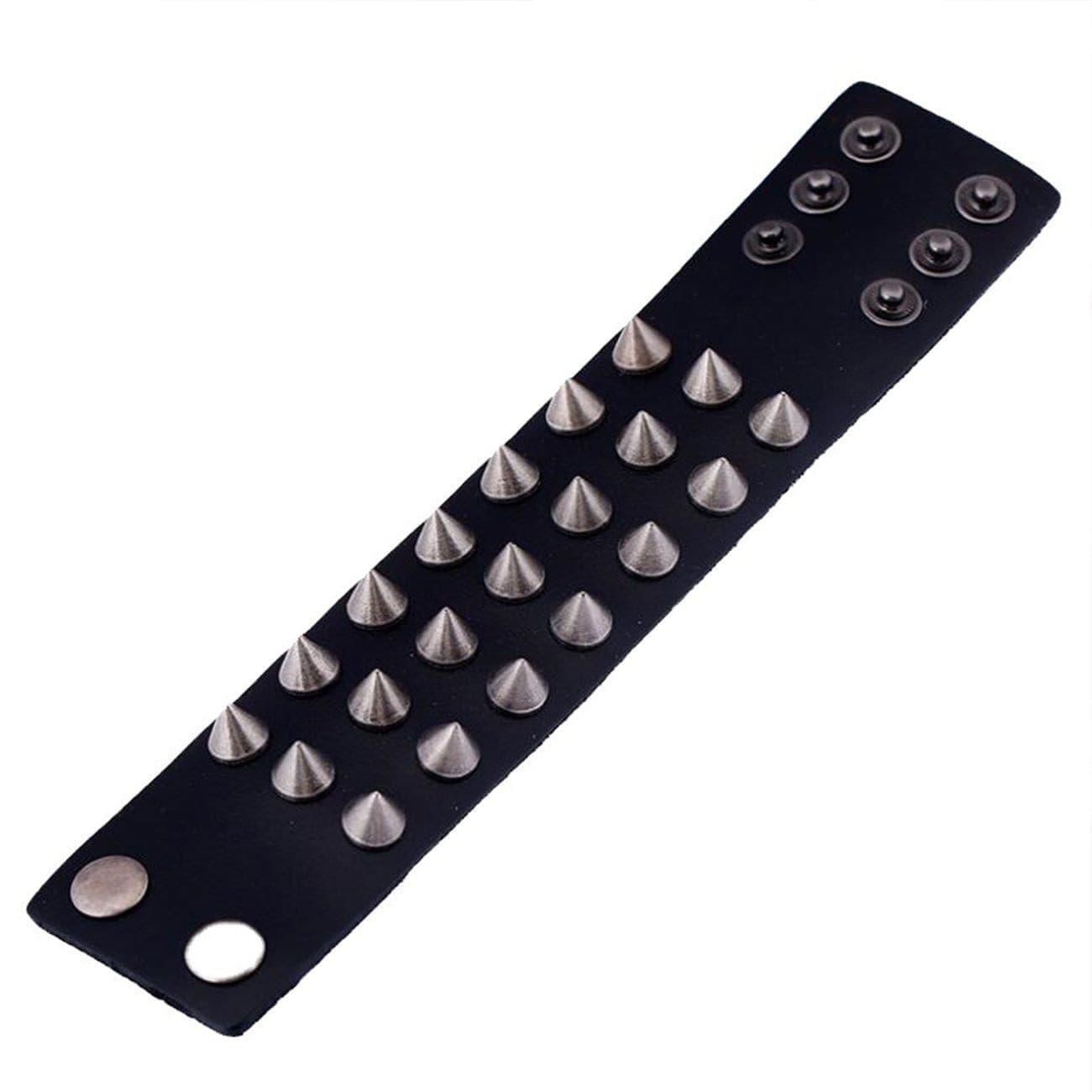 Punk Leather Rivet Adjustable Bracelet