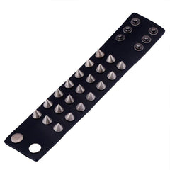 Punk Leather Rivet Adjustable Bracelet