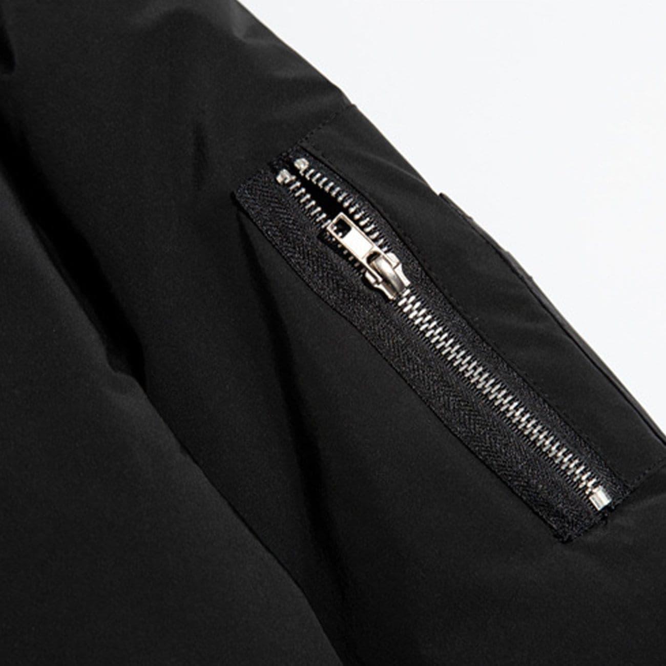 Functional Labeling Bomber Jacket