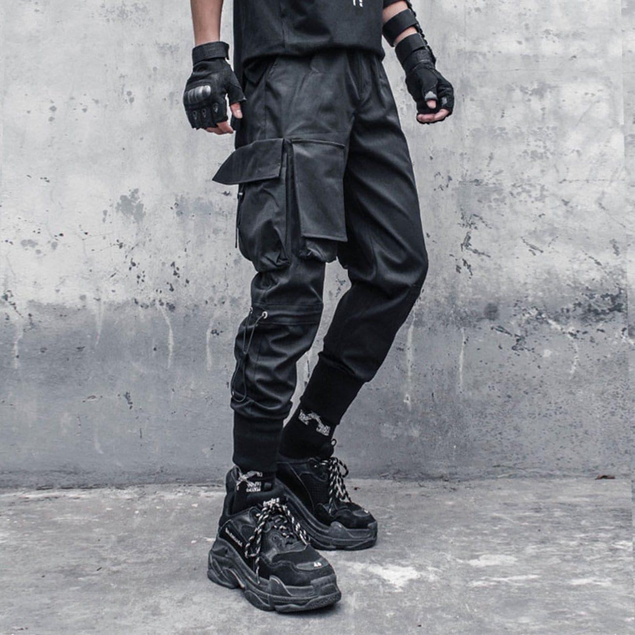 Functional Big Pocket Drawstring Cargo Pants