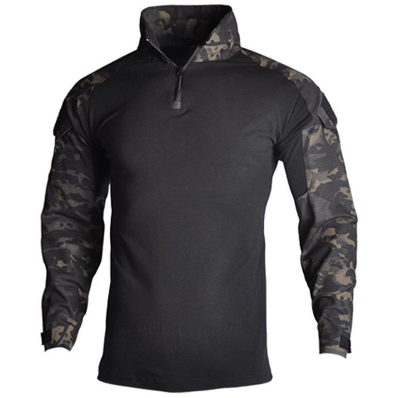 Camouflage Patchwork Tactical Combat Sweatshirt