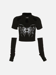 Spider Heart Hollow Long Sleeve T Shirts