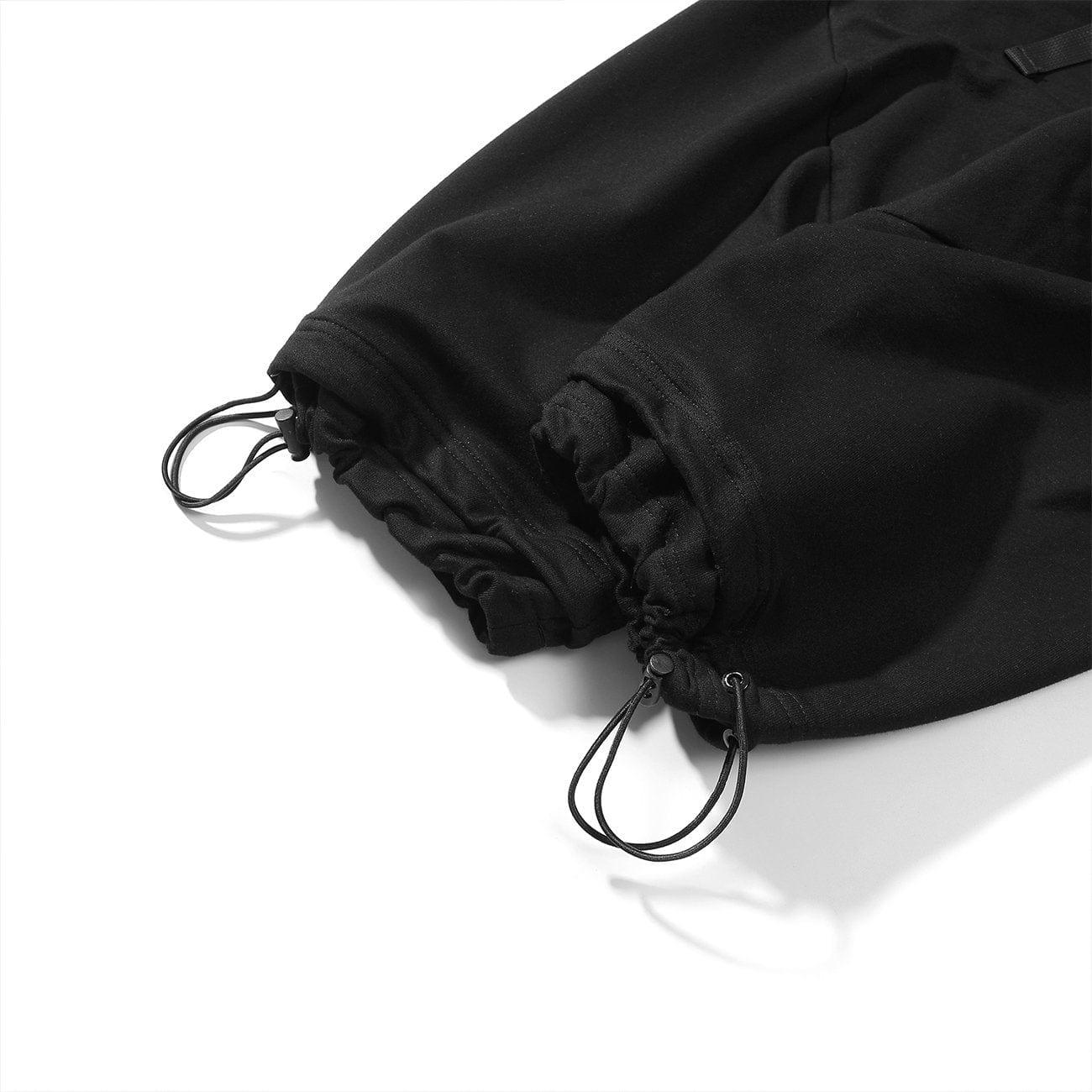 Multi Pockets Drawstring Calf Pants