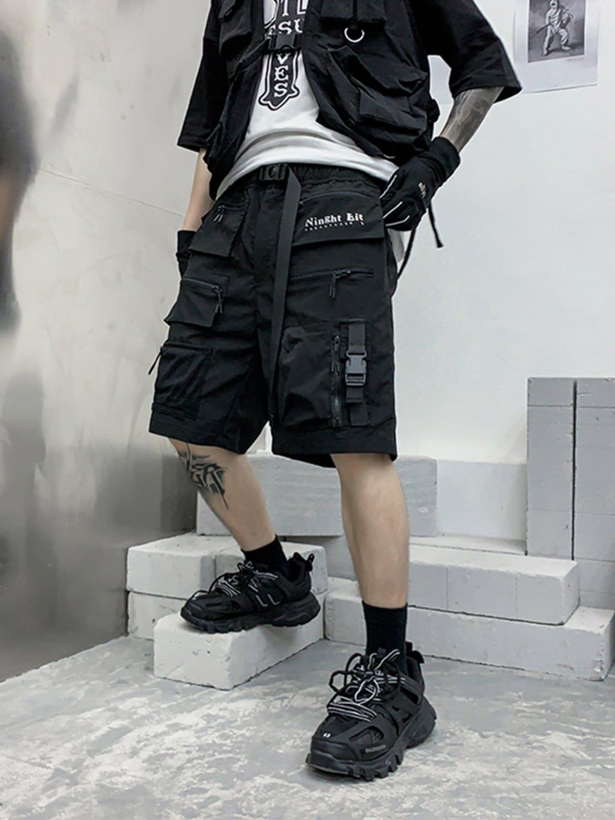 Zip Up Pockets Cargo Shorts
