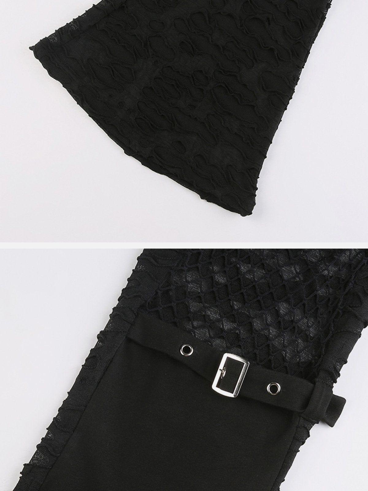 Hollow Flared Pants