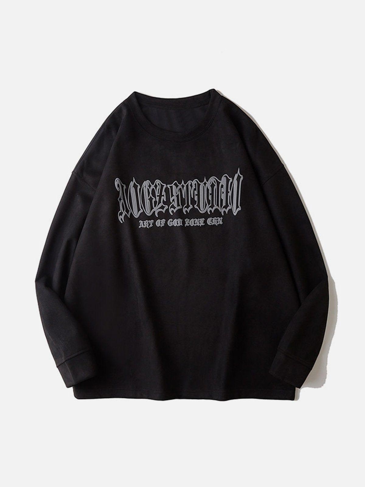 Reflective Moon Suede Sweatshirt