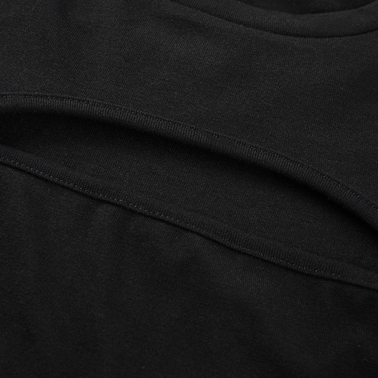 Sexy Straps Navel Long Sleeve T Shirt