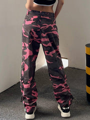 Ribbon Multi Pockets Camouflage Jeans