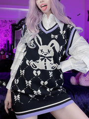 Rabbit Print Sweater Vest