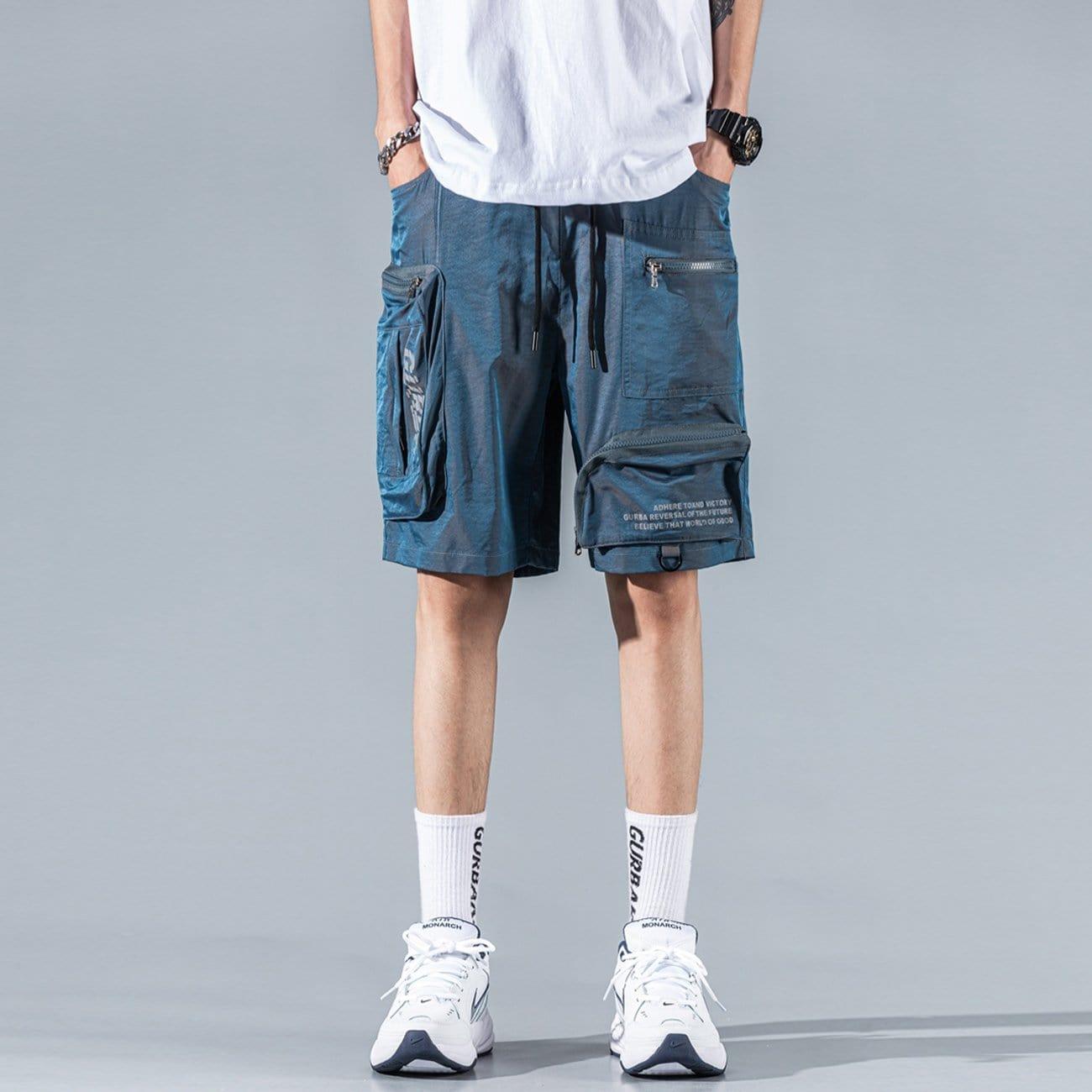 Multi Pockets Letter Cargo Shorts