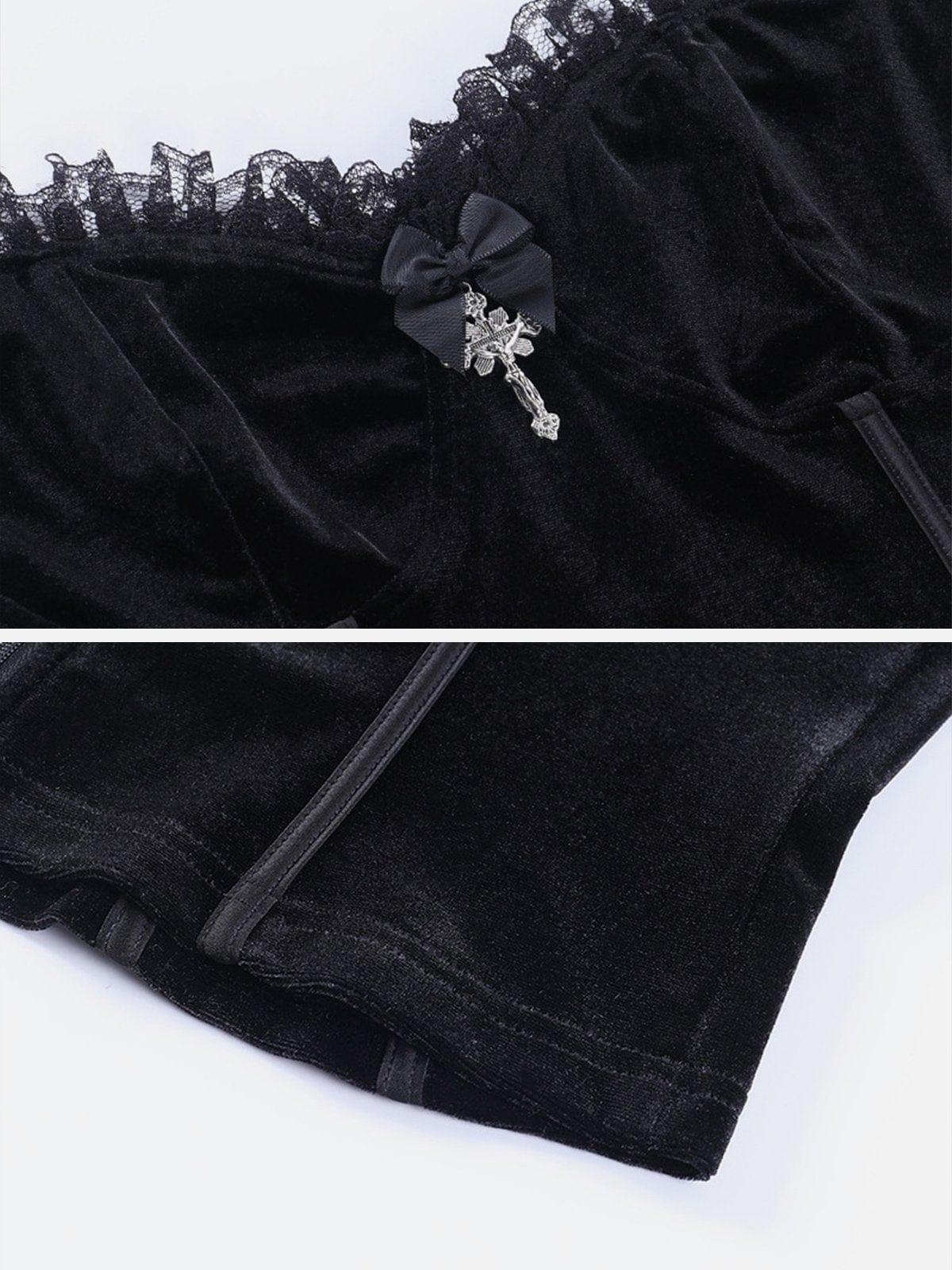 Lace Cross Vest