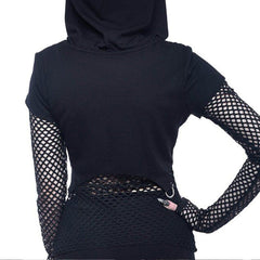 Patchwork Mesh Star Hoodie