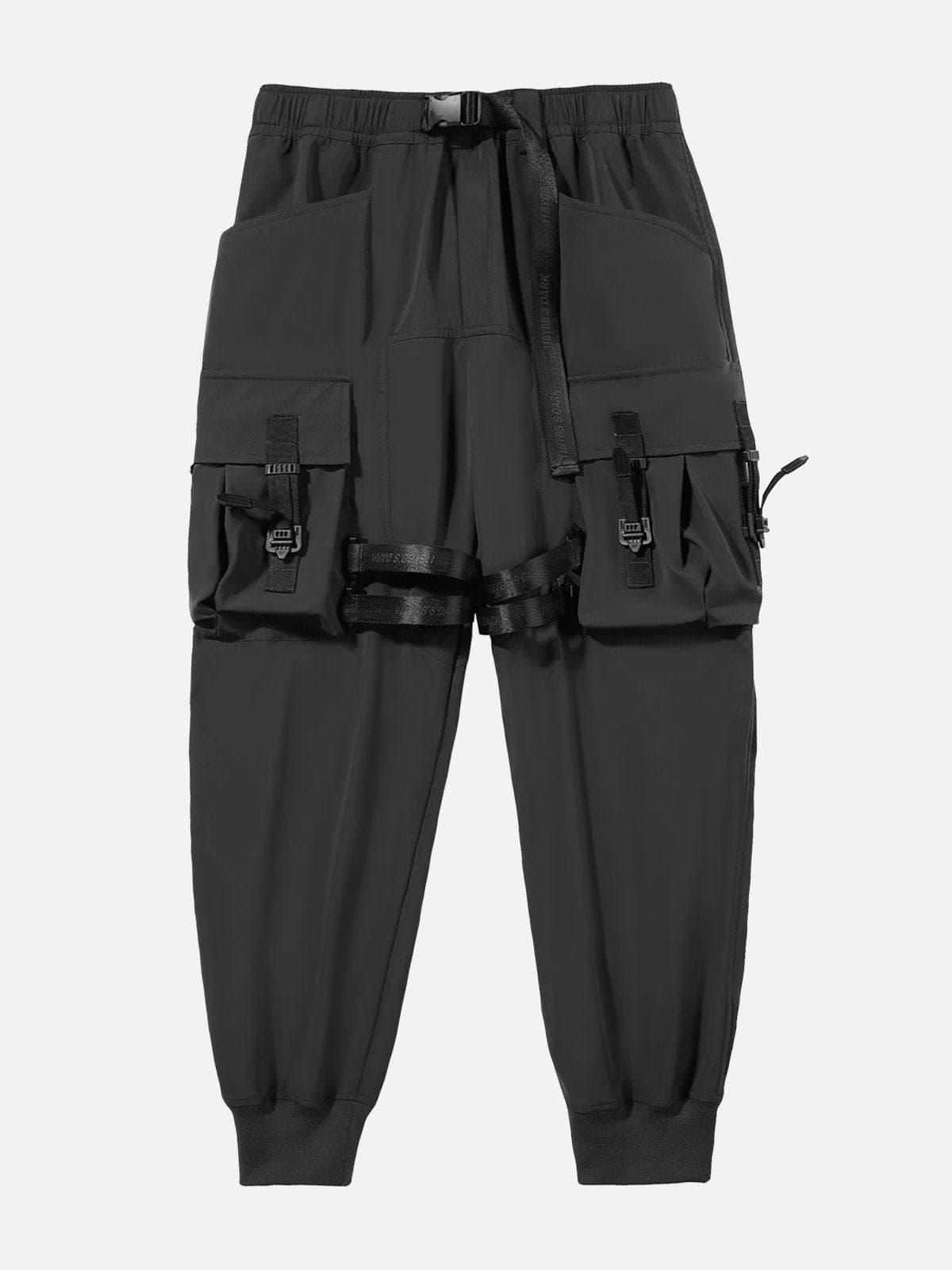 Schoolbag Buckle Pockets Cargo Pants