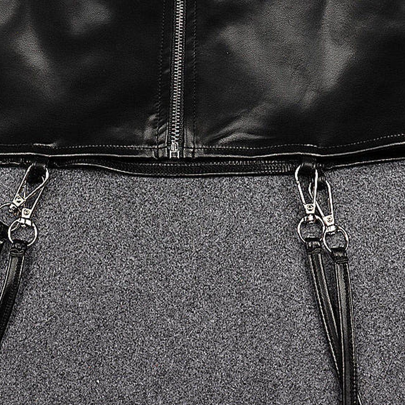 Zipper Strap PU Vest