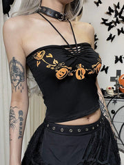 Halloween Pumpkin Print Vest