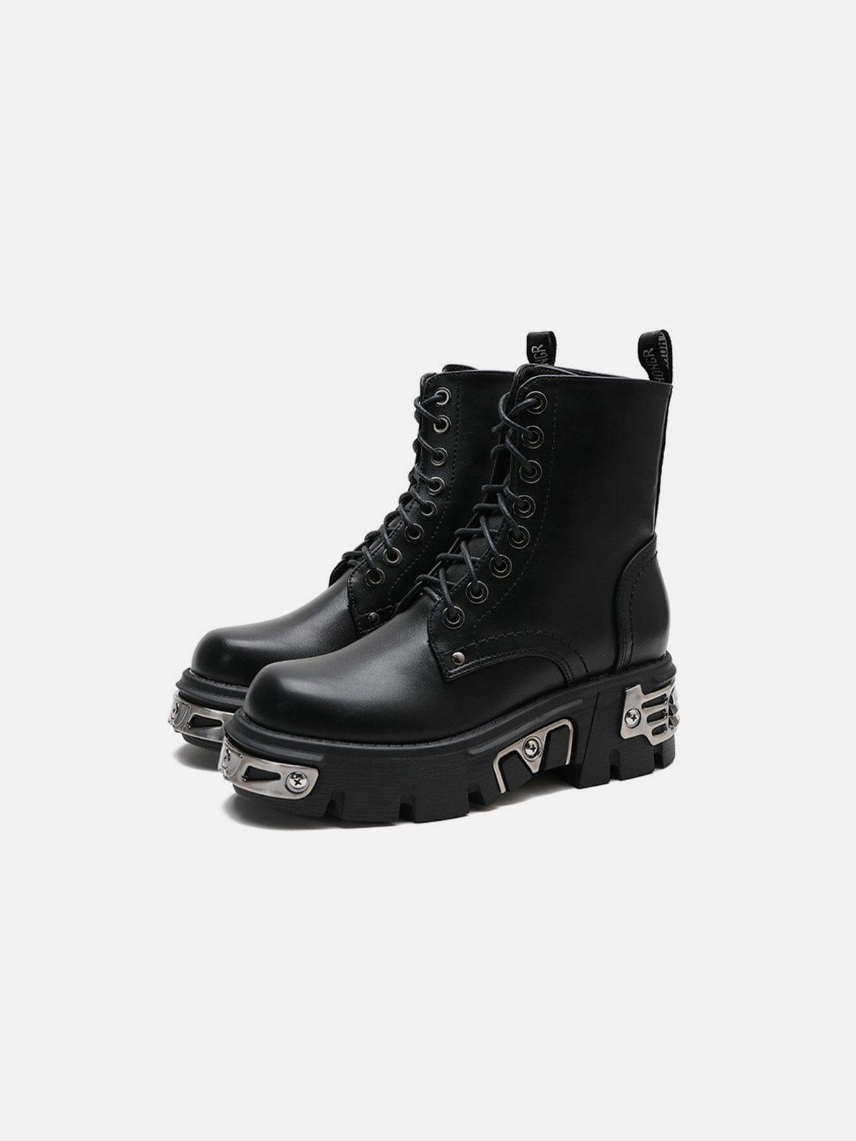 Thick Sole Lace Up Martin Boots
