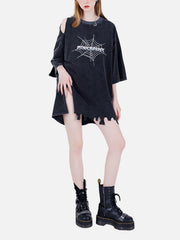 Irregular Hole Spider Web Tee
