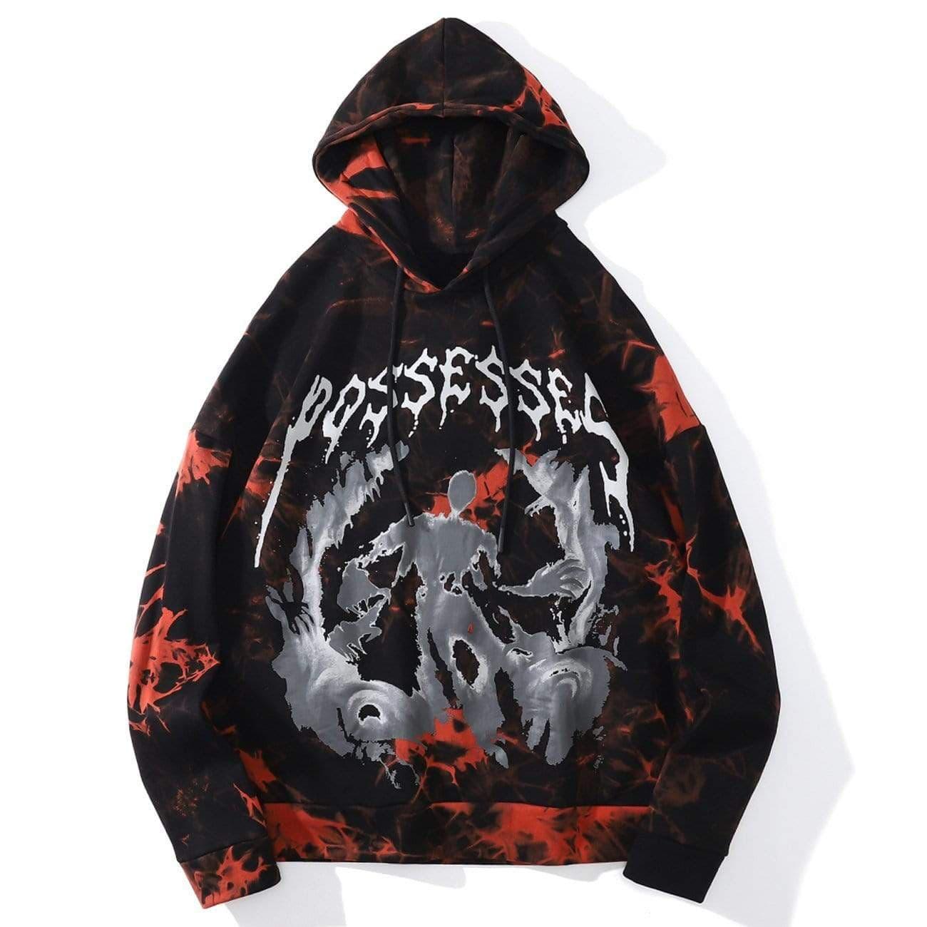 Tie-dye Phantom Print Oversized Hoodie