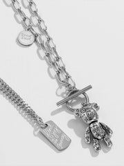 Double-decker Violent Bear Necklace