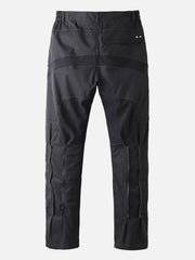 Patchwork Zip Up Straight Cargo Pants