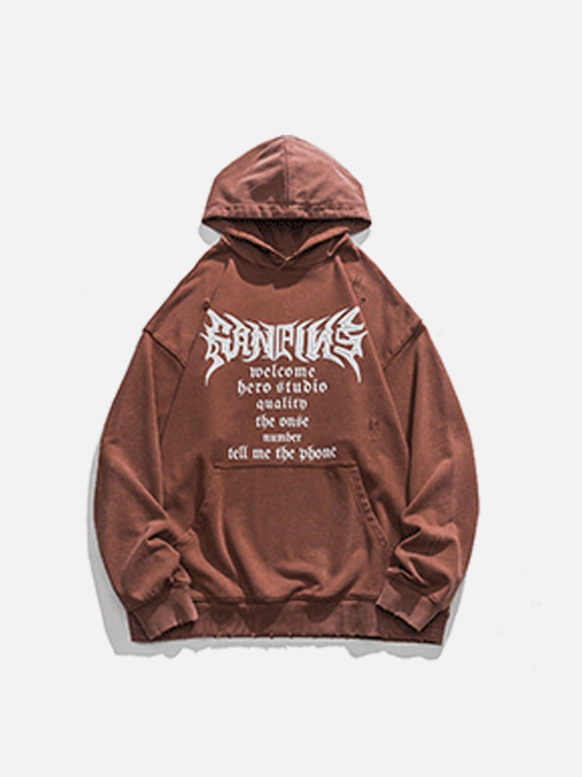 Gothic Alphabet Cut Hoodie