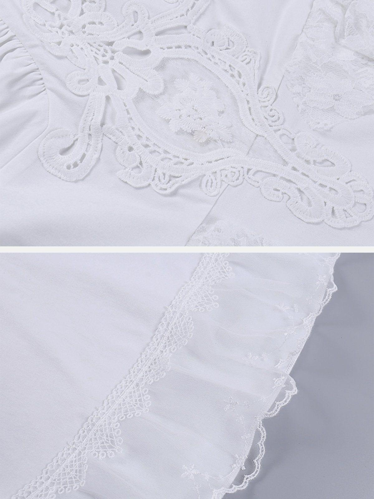 Lace Irregular Hem Dress