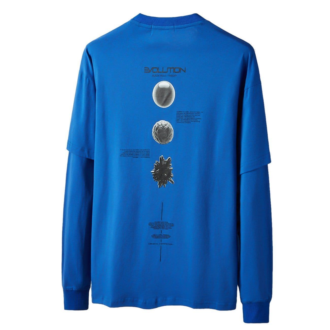 Fake Two Cell Evolution Print Sweatshirt