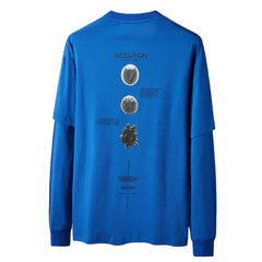 Fake Two Cell Evolution Print Sweatshirt