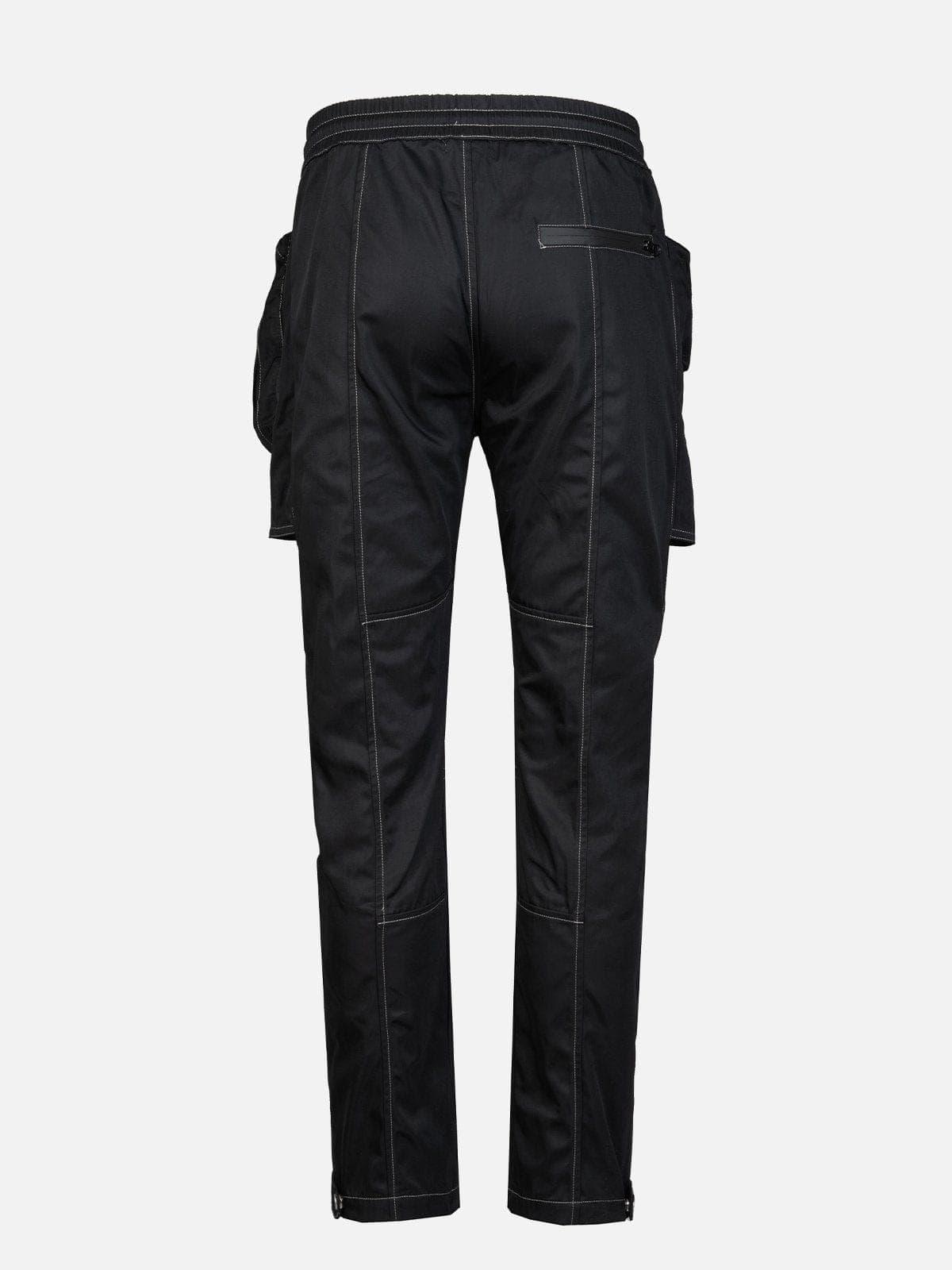 Side Zip Up Fake Two Cargo Pants