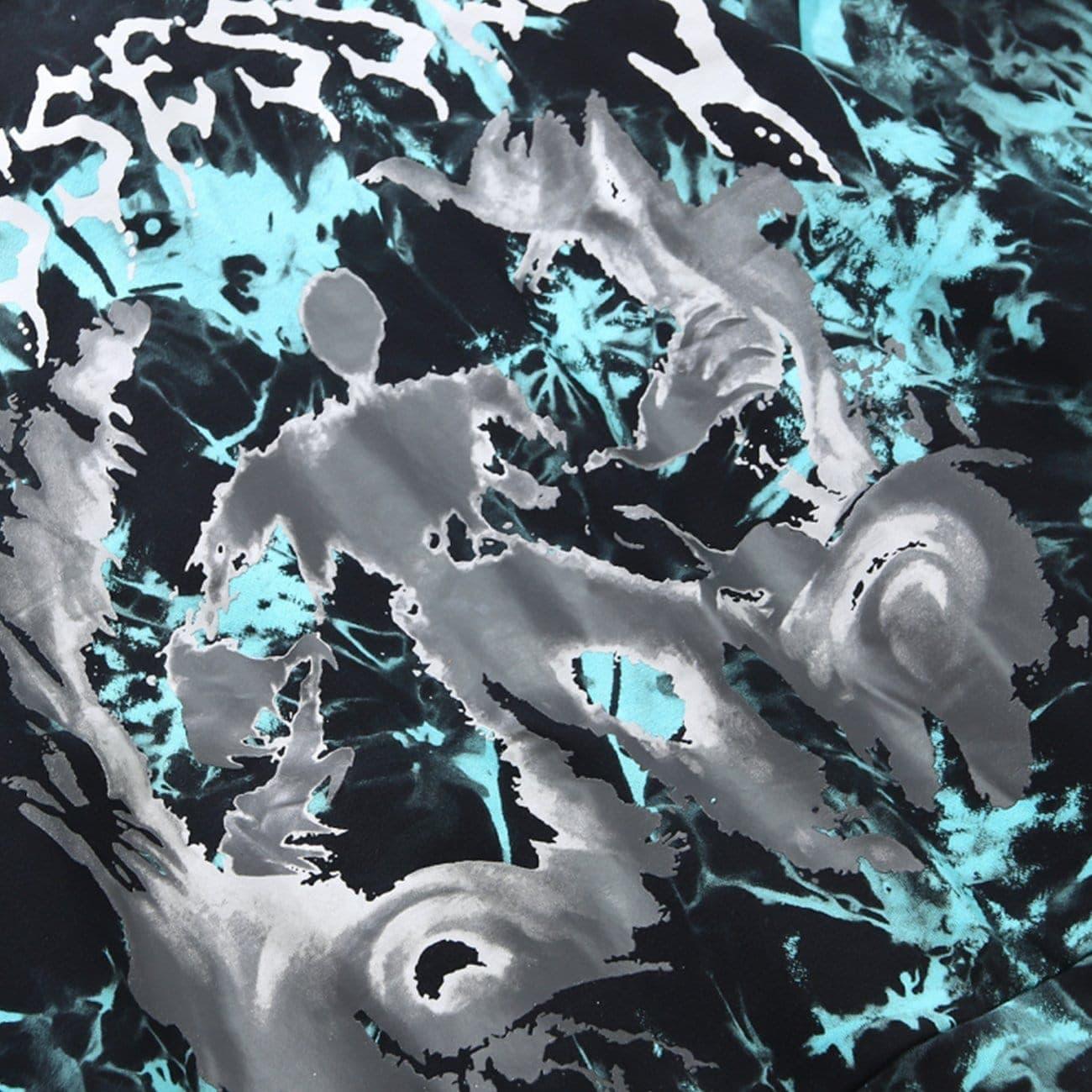 Tie-dye Phantom Print Oversized Hoodie