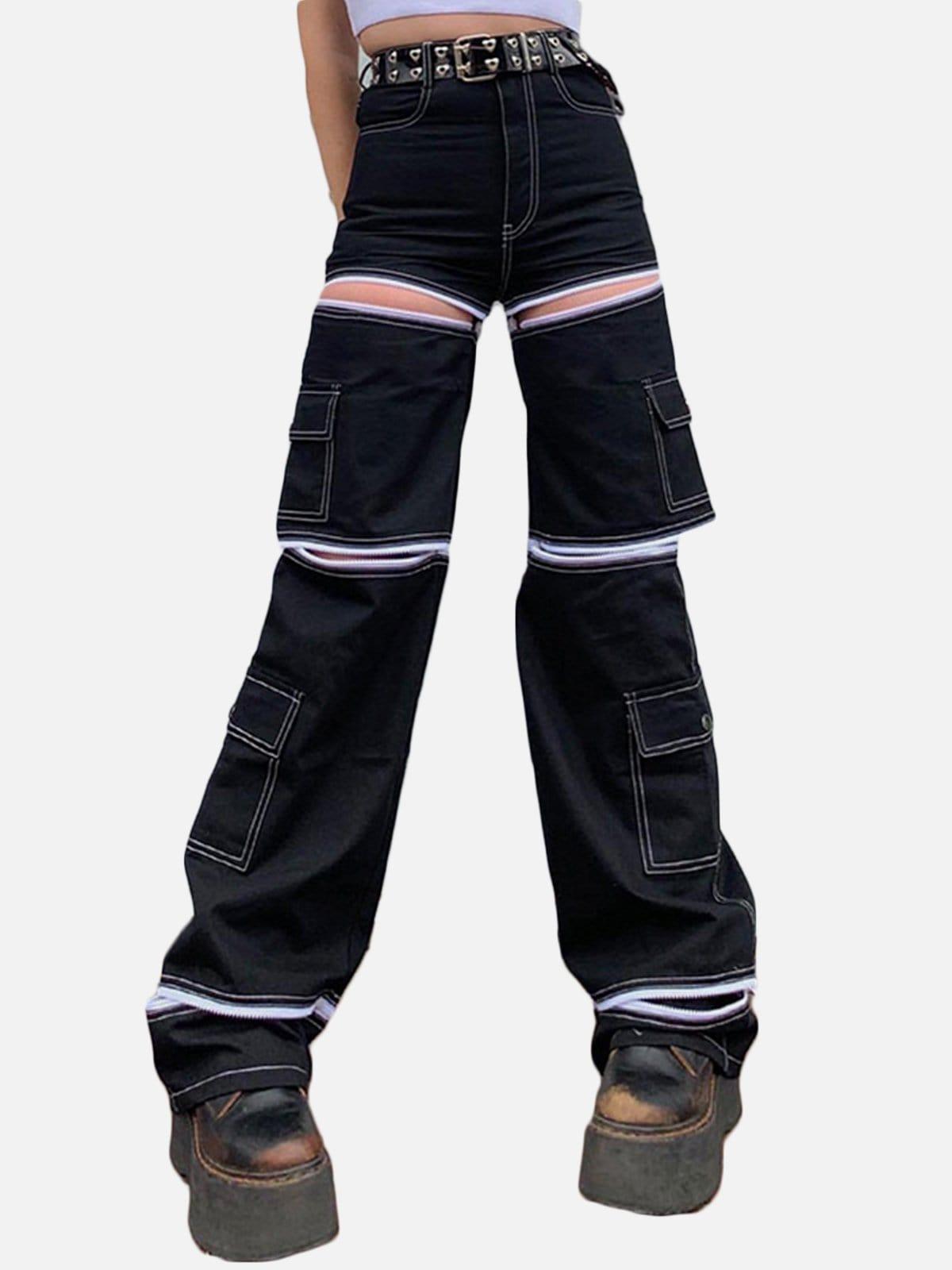 Detachable Zip Up Jeans