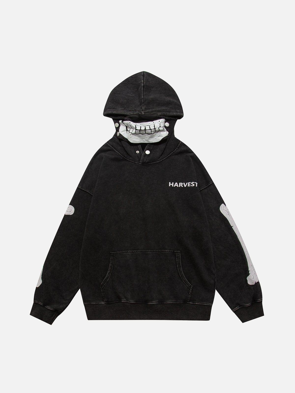 Detachable Face Masks Hoodie