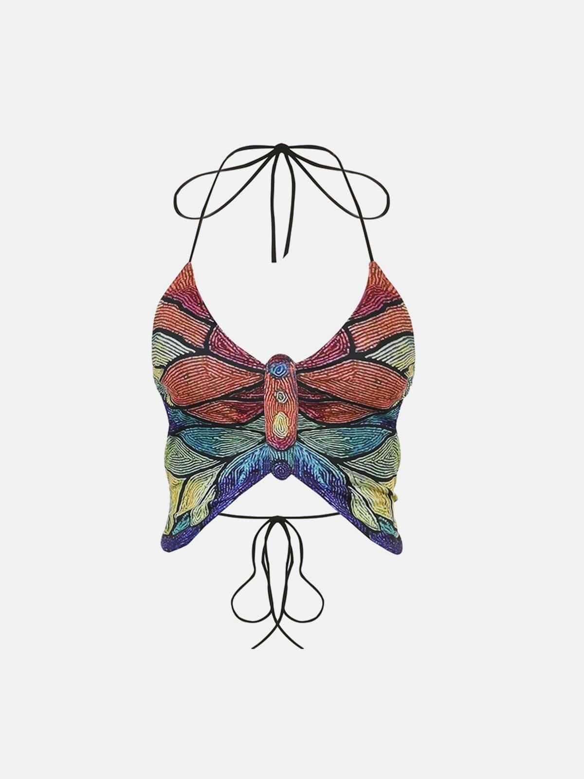 Sexy Butterfly Denim Vest