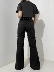 Graffiti Ribbon Straight Pants