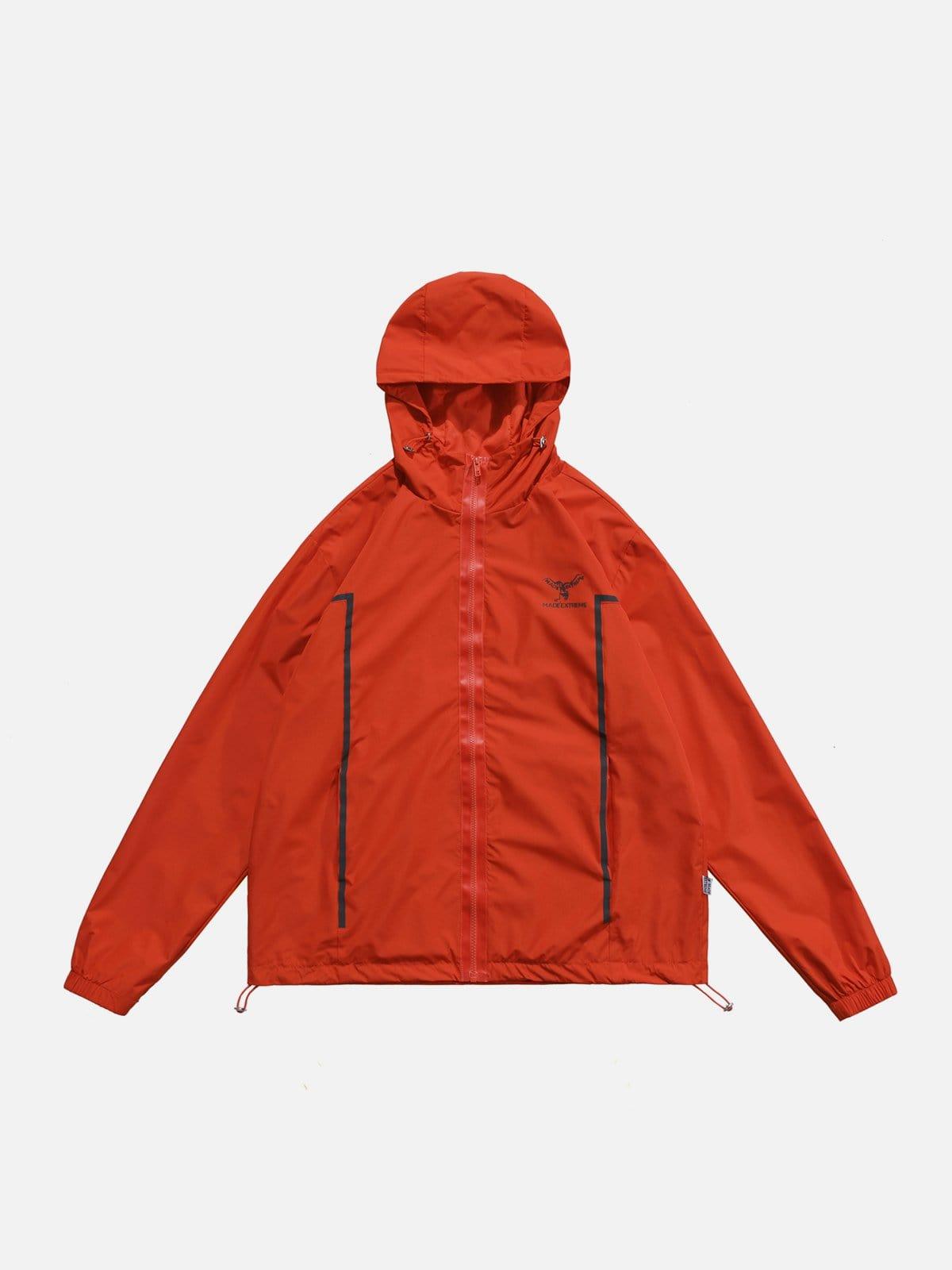 Reflective Strip Zip Up Jacket