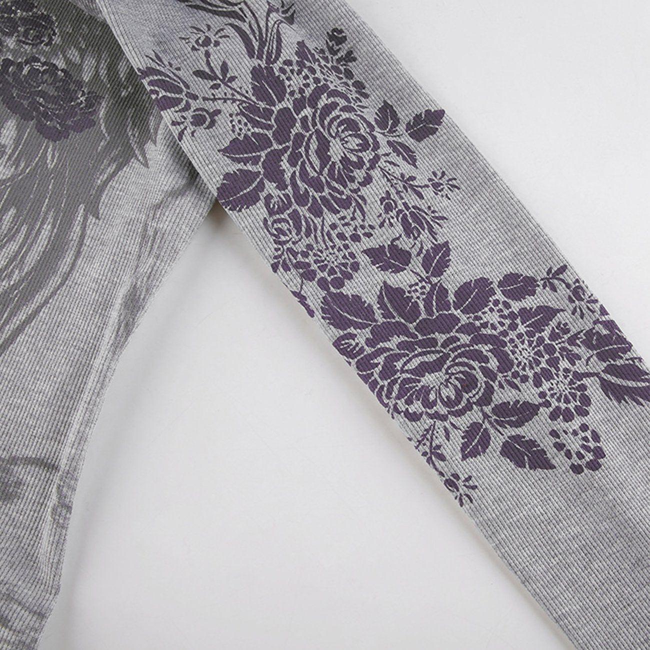 Rose Wings Graphic Long Sleeve T Shirt
