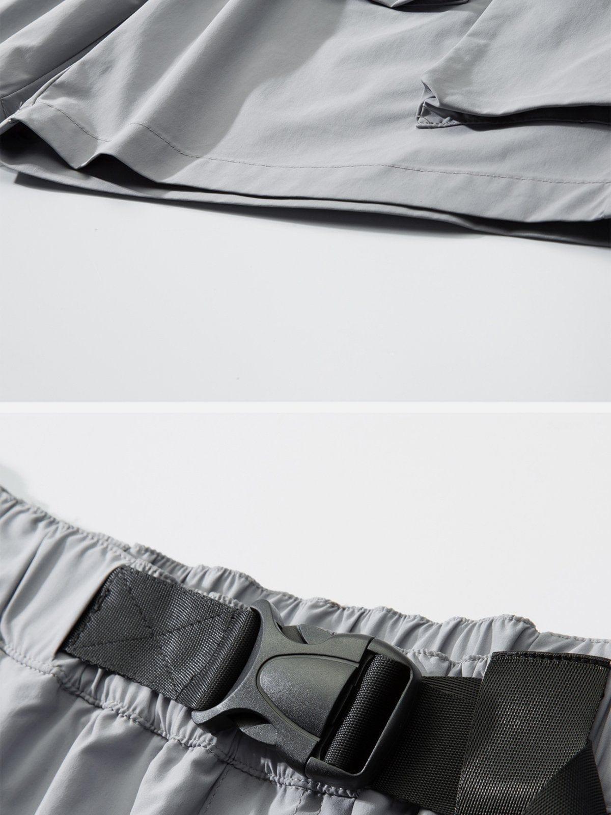Personalized Belt Multi Pockets Shorts