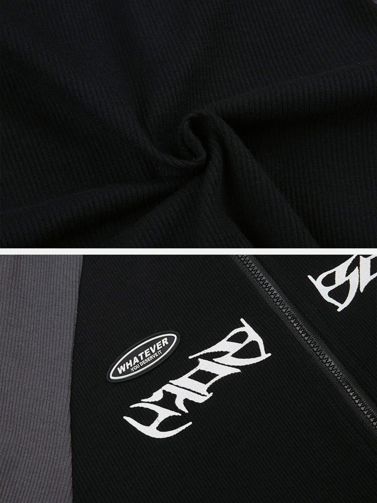 Contrasting Colors Long Sleeve T Shirts