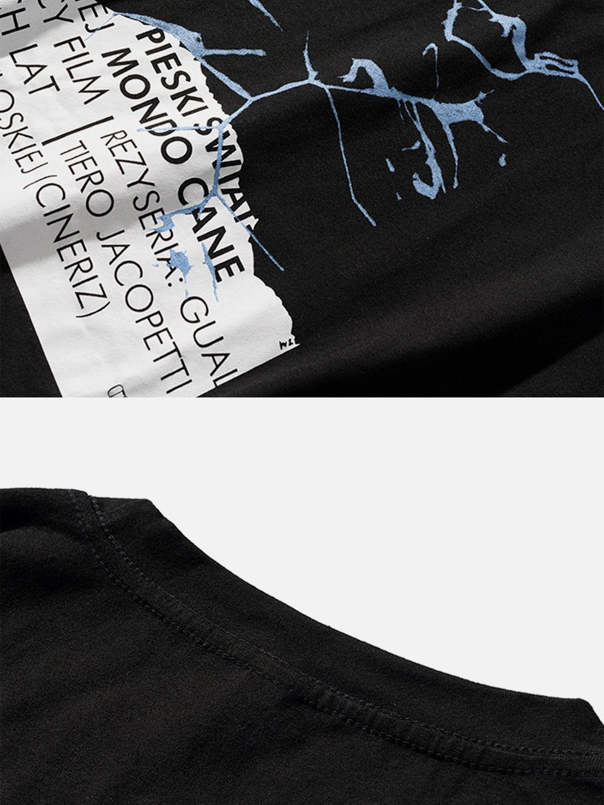 Broken Glass Letter Graphic Tee