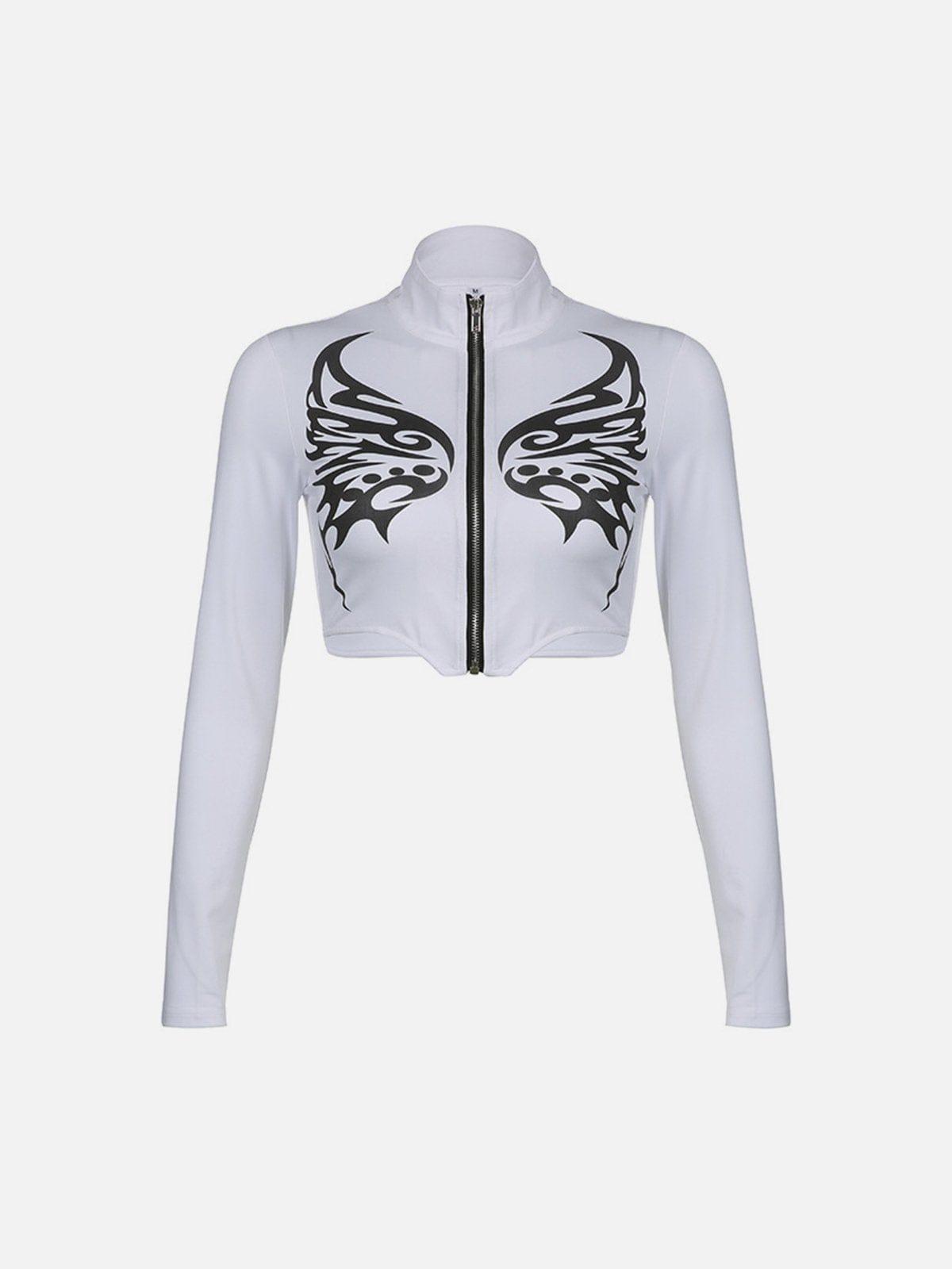 Motorcycle Abstract Print Long Sleeve T Shirt